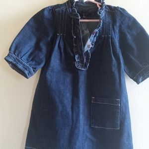 Blue Jean Little Marc Jacobs Dress with White Stitching